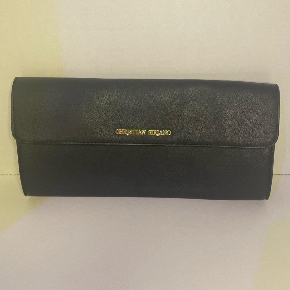 Christian Siriano FAUX LEATHER CLUTCH PURSE